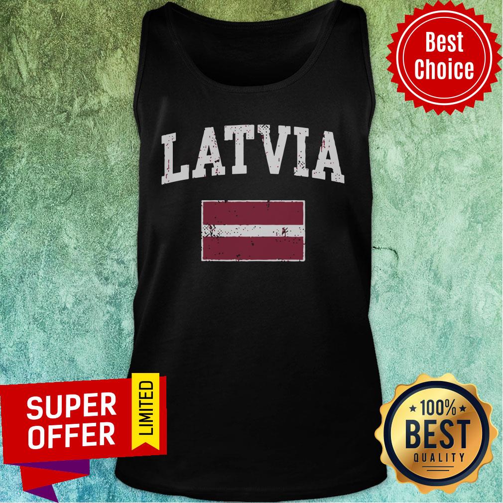 Official Latvia Flag Vintage Latvian Flag Retro Shirt