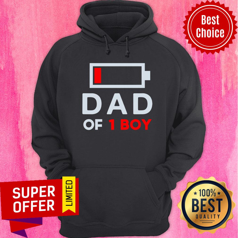 Official Low Battery Dad Of 1 Boys Shirt