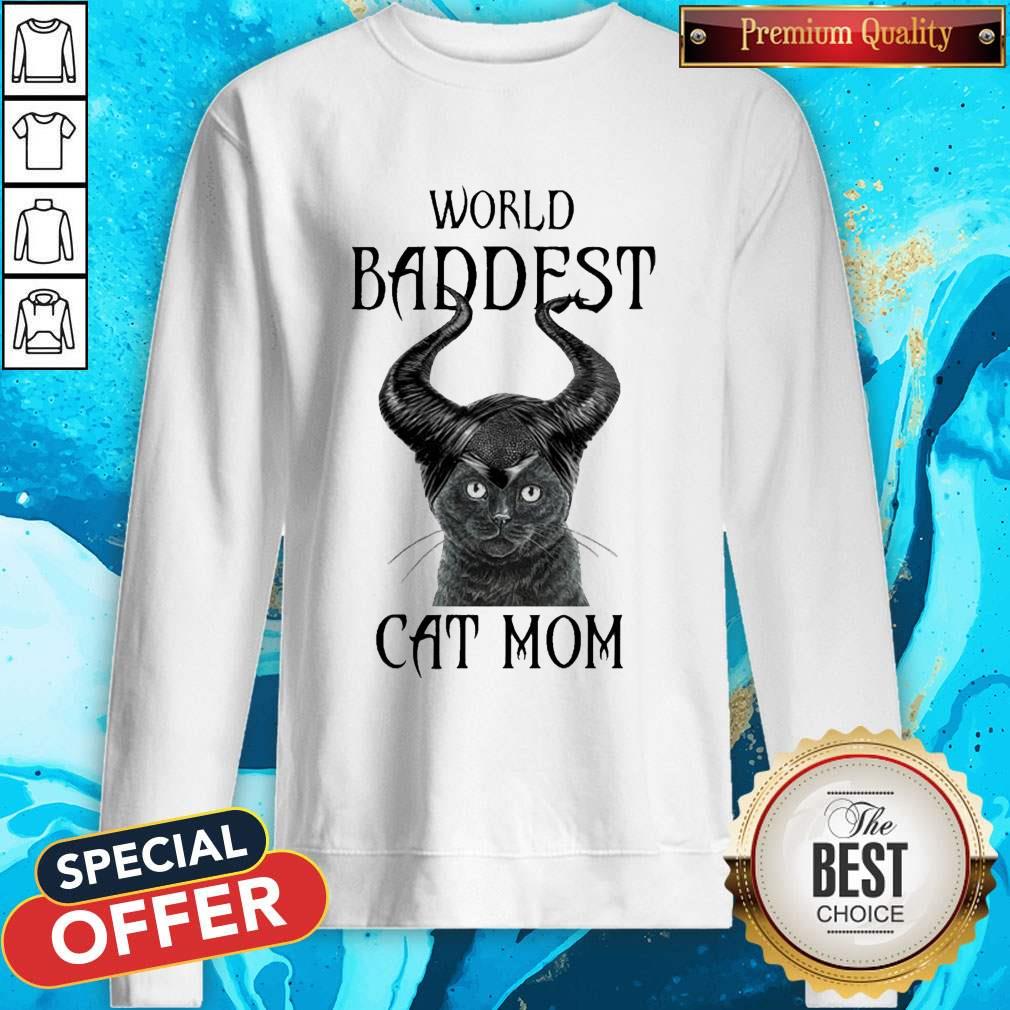 Official Maleficent Cat World Baddest Cat Mom Shirt