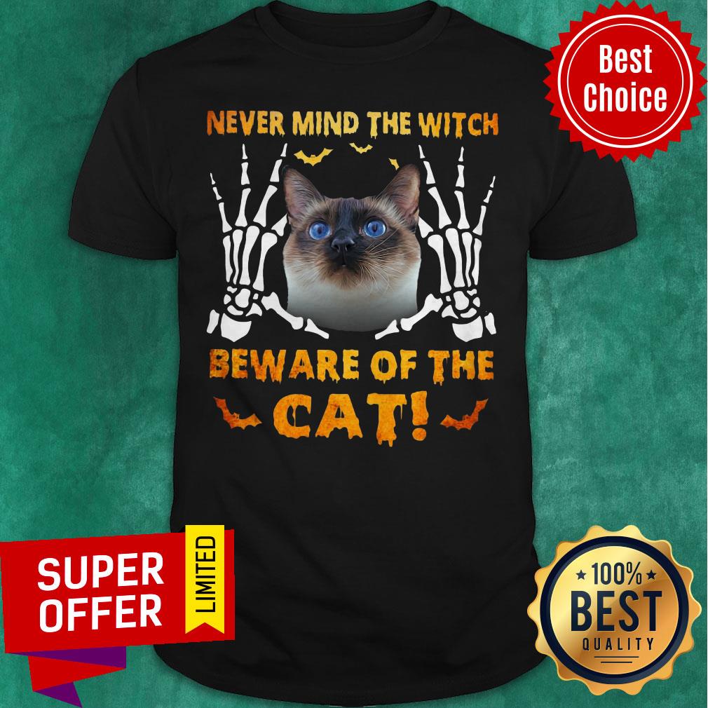 Official Never Mind The Witch Beware Of The Cat Shirt