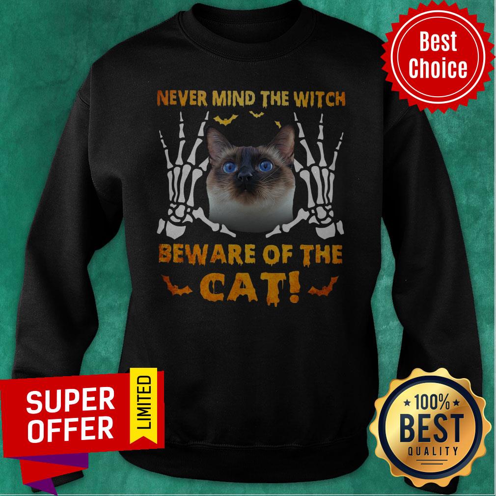 Official Never Mind The Witch Beware Of The Cat Shirt