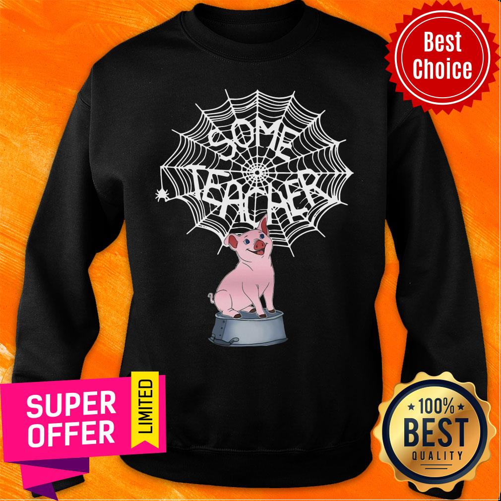Official Pig Some Teacher Spider Web Shirt