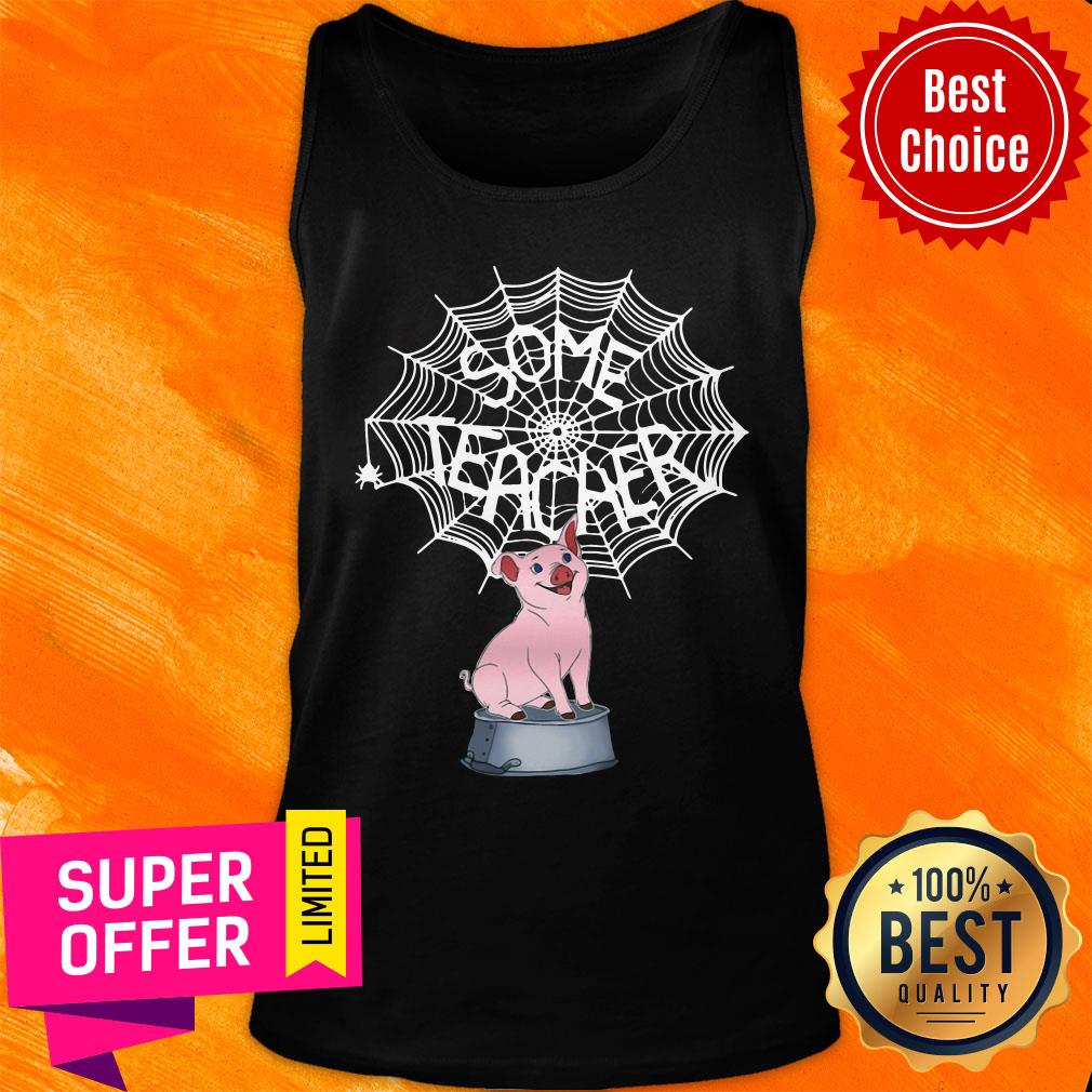 Official Pig Some Teacher Spider Web Shirt