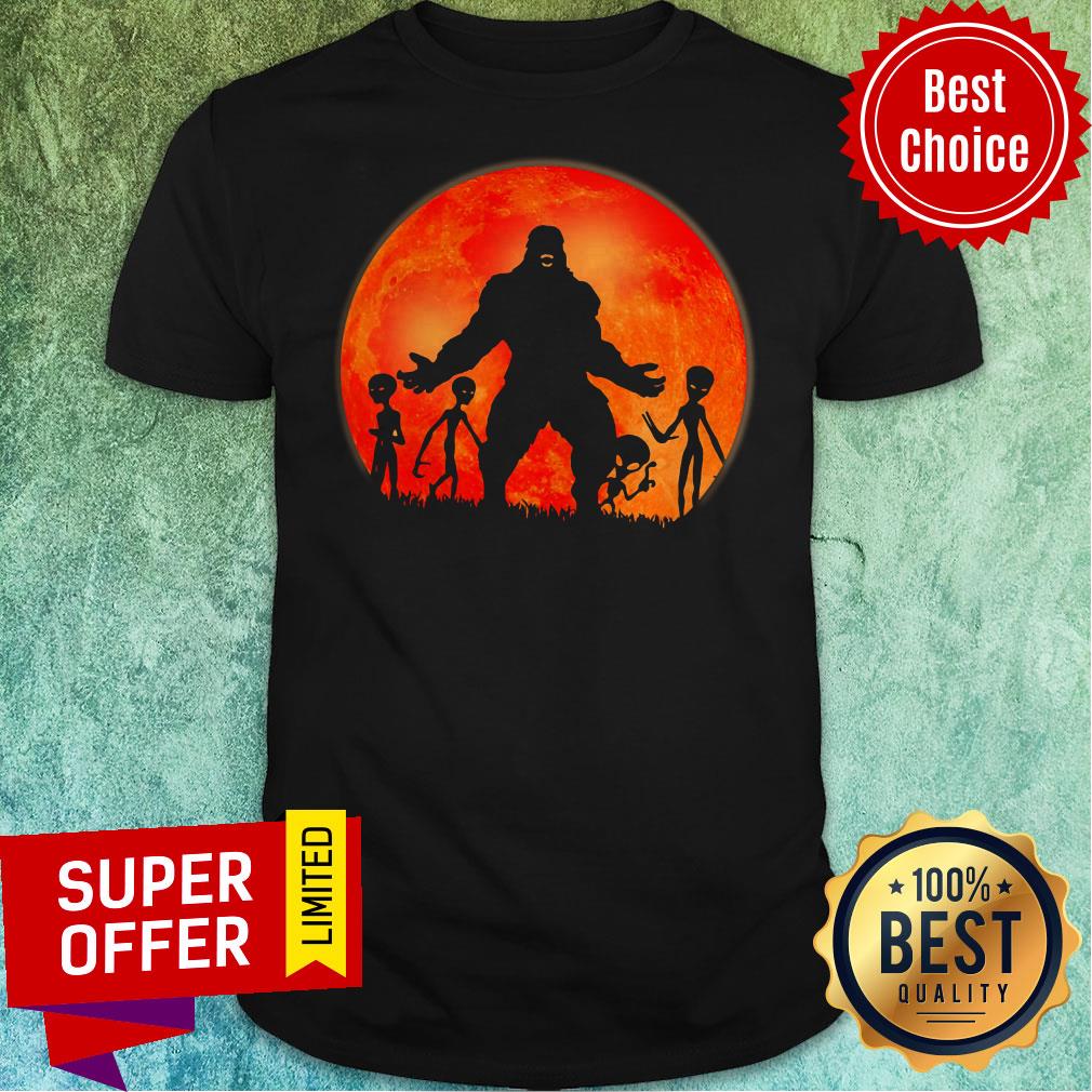 Official Red Moon Bigfoot Alien Shirt