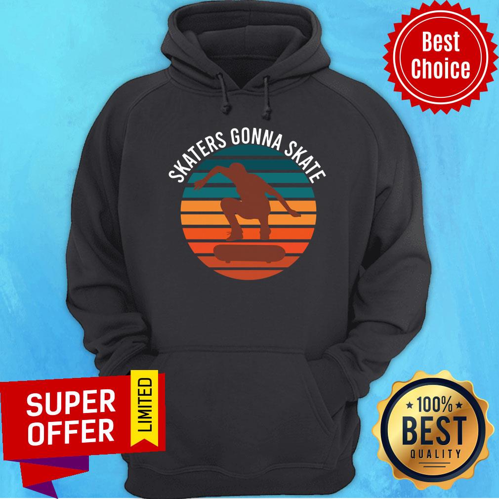 Official Skaters Gonna Skate Roller Skates Vintage Retro Shirt
