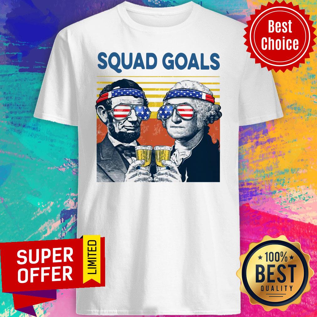 Official Squad Goal American Flag Vintage Shirt