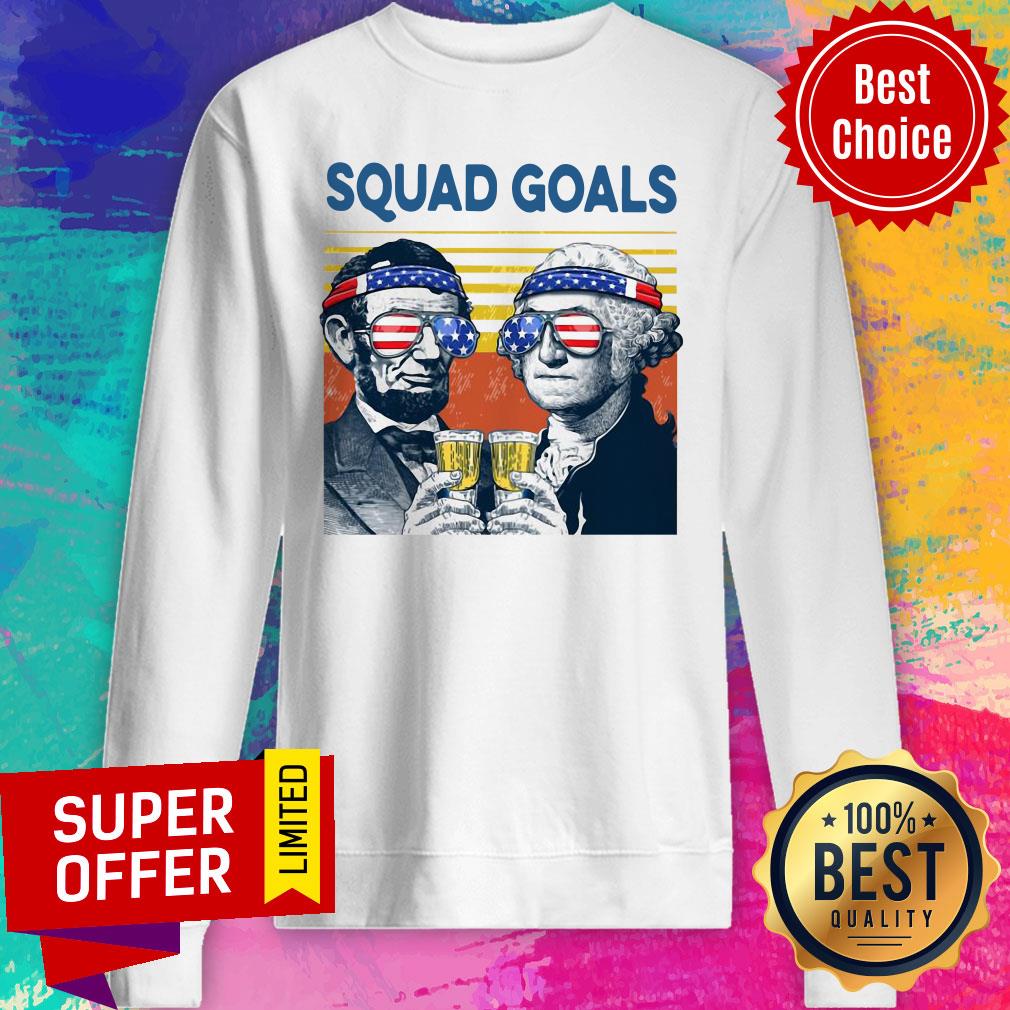 Official Squad Goal American Flag Vintage Shirt