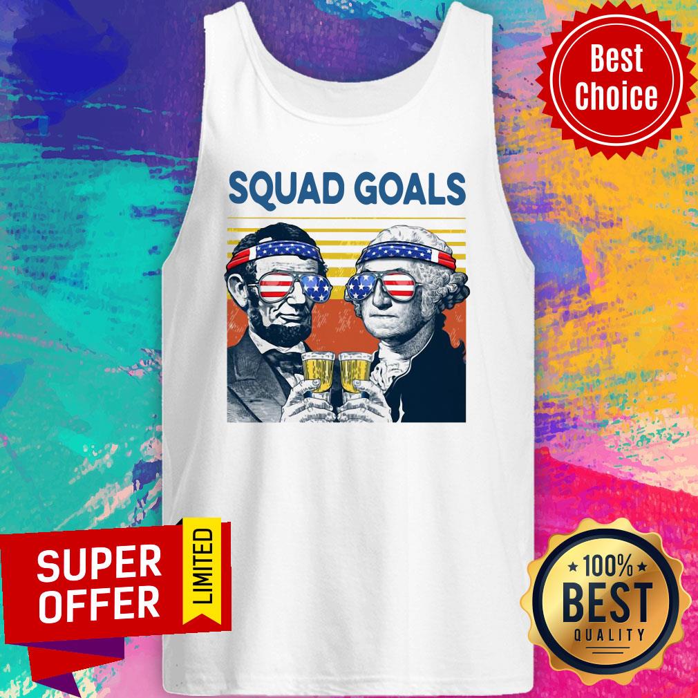 Official Squad Goal American Flag Vintage Shirt