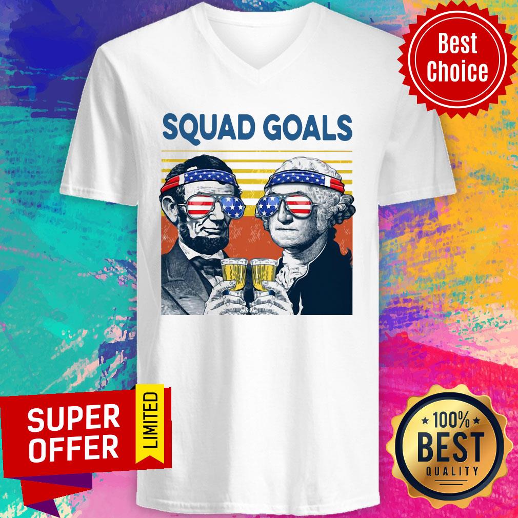 Official Squad Goal American Flag Vintage Shirt