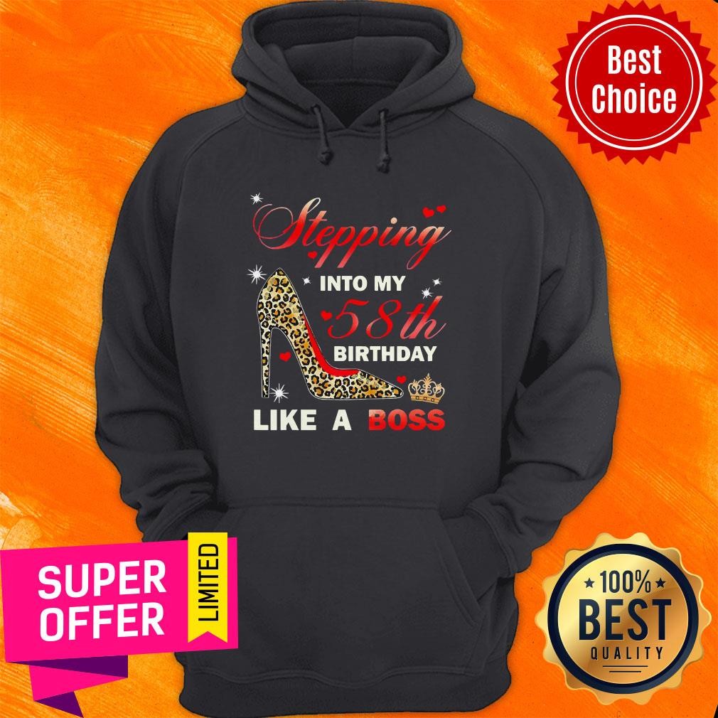 Official Stepping Leopard Into My 58th Birthday Like A Boss Shirt