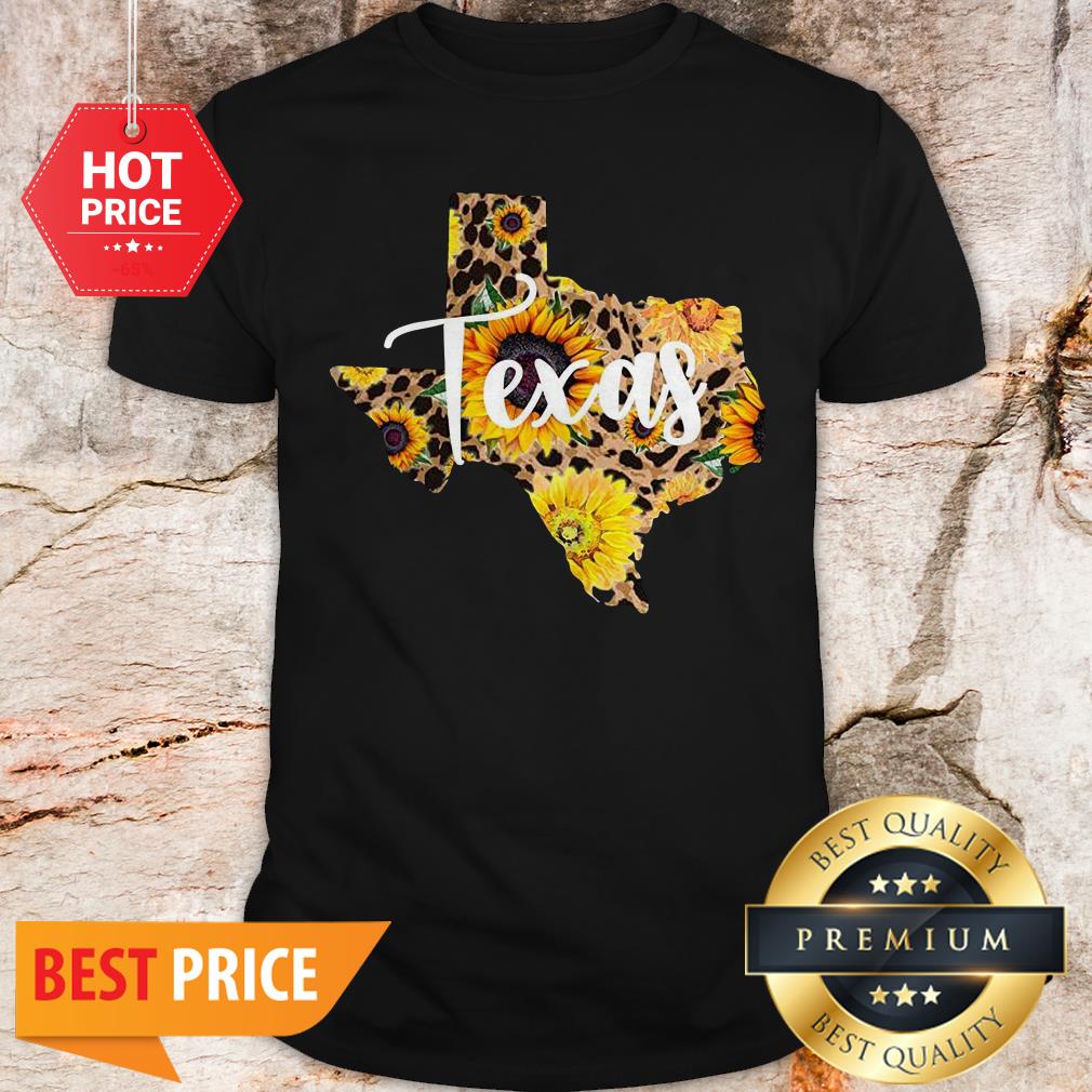 Official Texas Sunflower Wildflower State Map Shirt