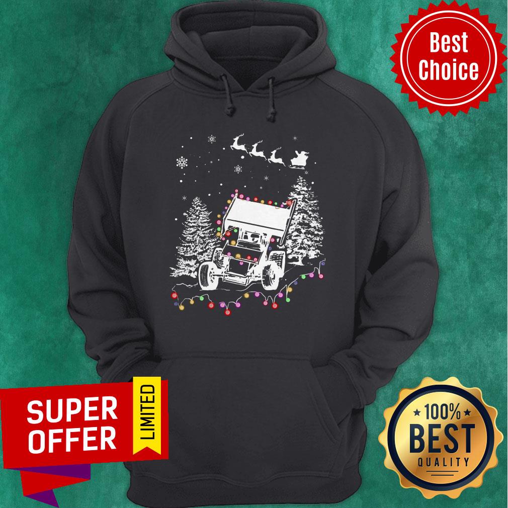 Official Winged Sprint Cars With Tree Christmas Lights Shirt