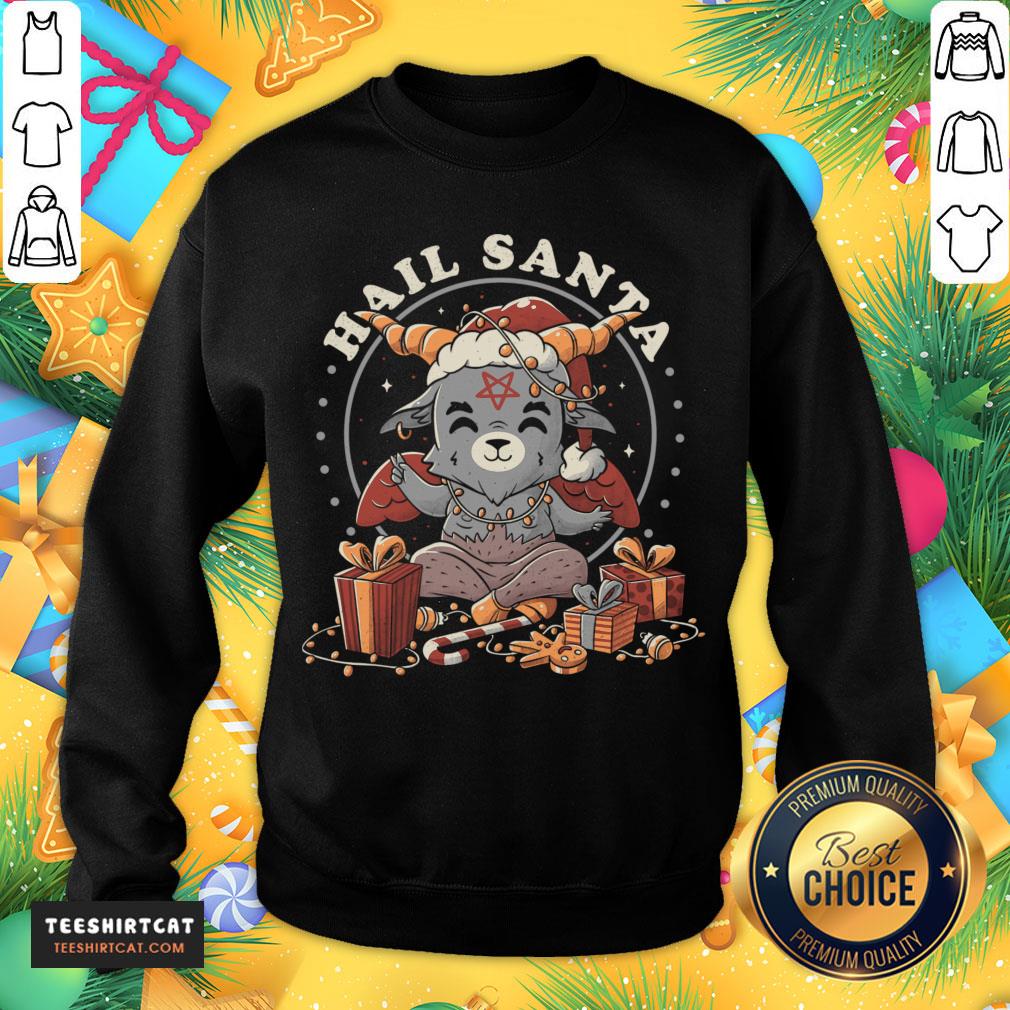 Perfect Hail Santa Funny Cute Evil Christmas Baphomet Chritsmas Gift T-Shirt