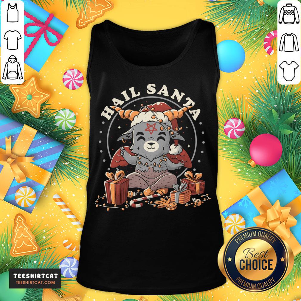 Perfect Hail Santa Funny Cute Evil Christmas Baphomet Chritsmas Gift T-Shirt