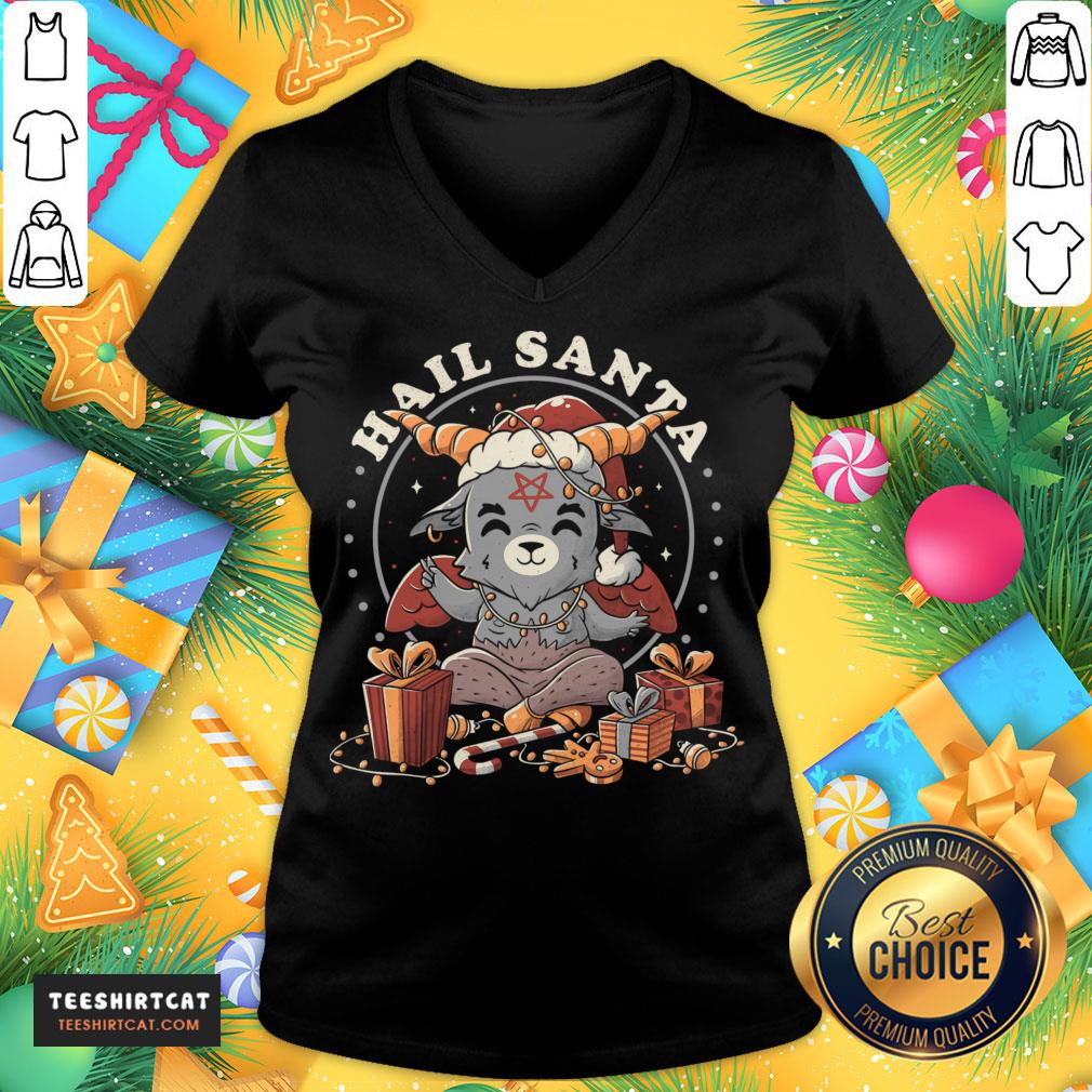Perfect Hail Santa Funny Cute Evil Christmas Baphomet Chritsmas Gift T-Shirt