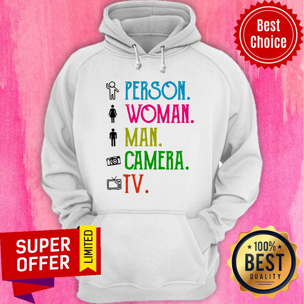 Person Woman Man Camera TV Shirt