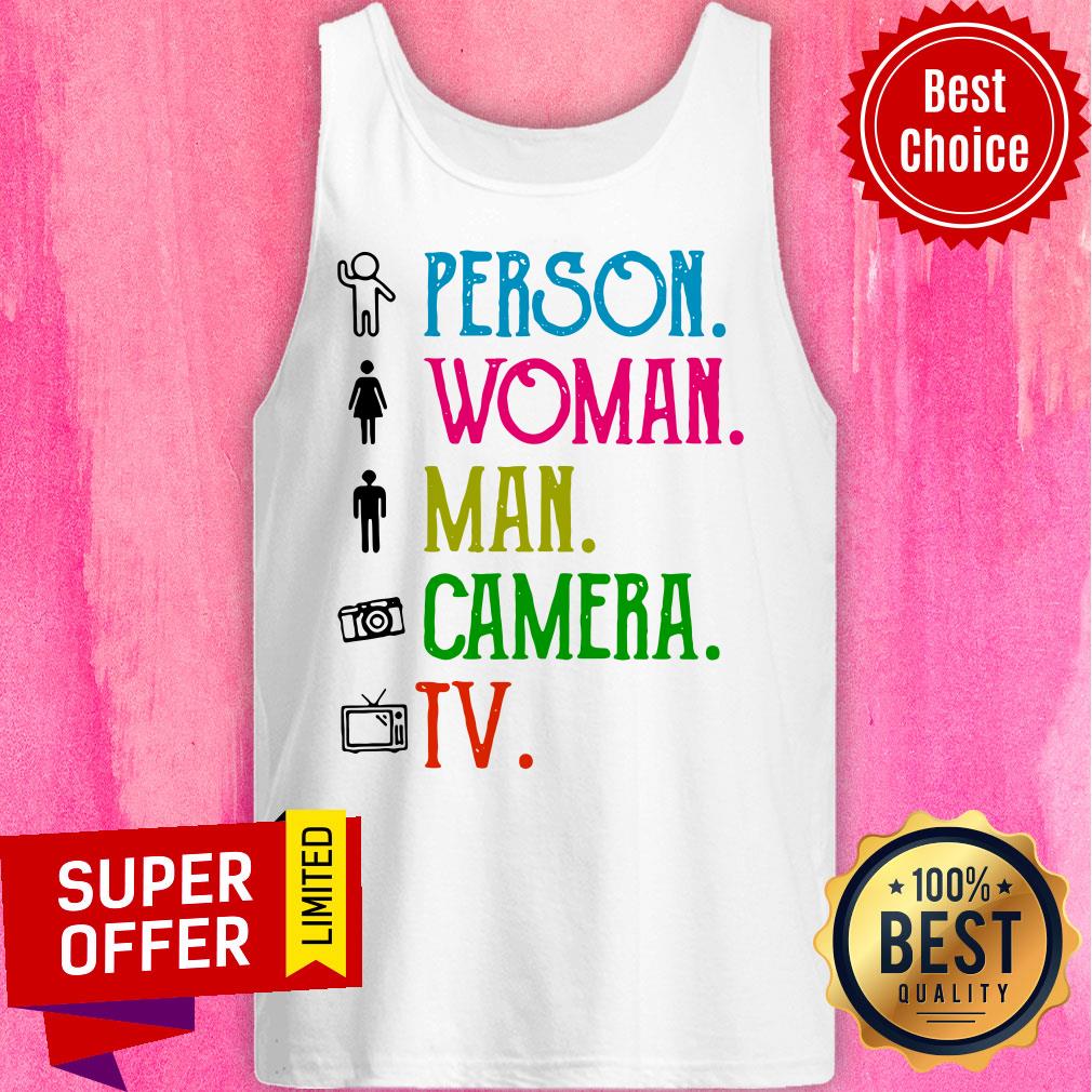 Person Woman Man Camera TV Shirt
