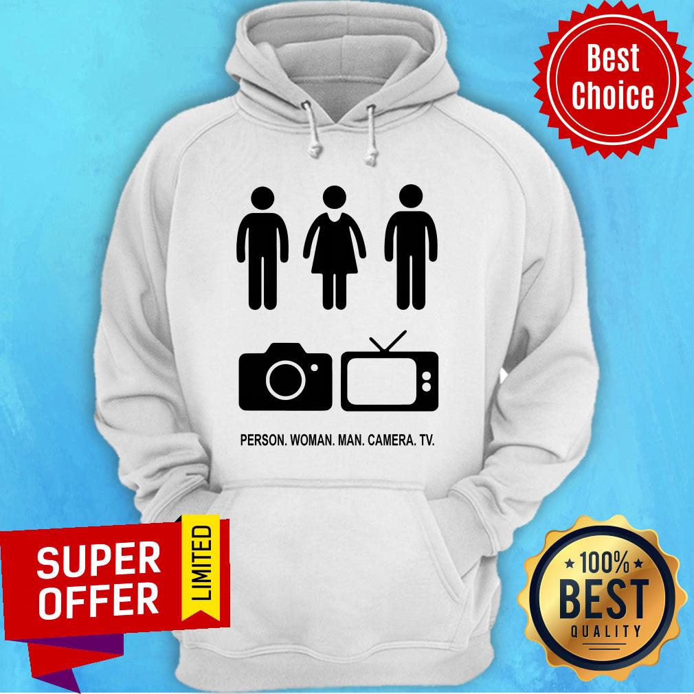 Person Woman Man Camera TV Trump Unisex Grey Cotton Tee Shirt