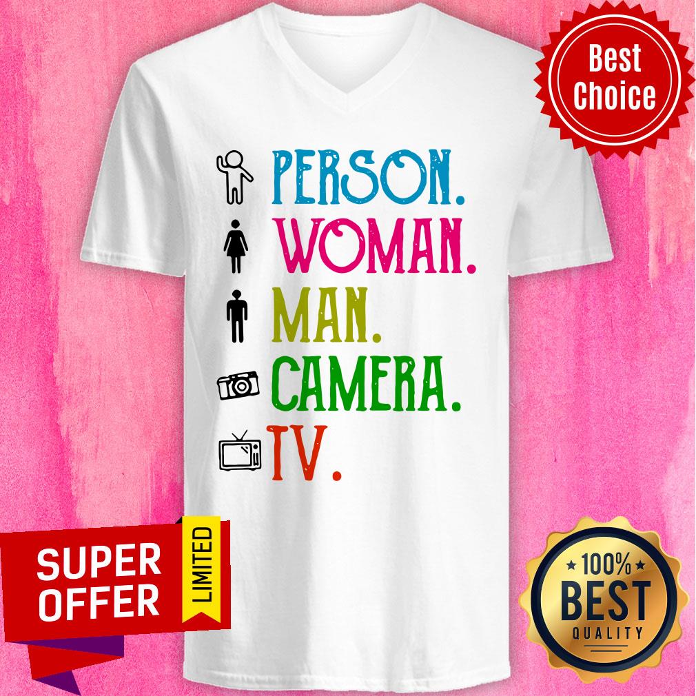 Person Woman Man Camera TV Shirt