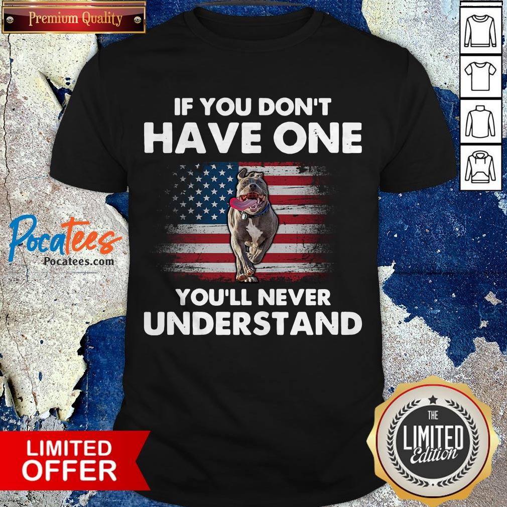 Pitbull American Flag If You Don'T Have One You'Ll Never Understand Shirt