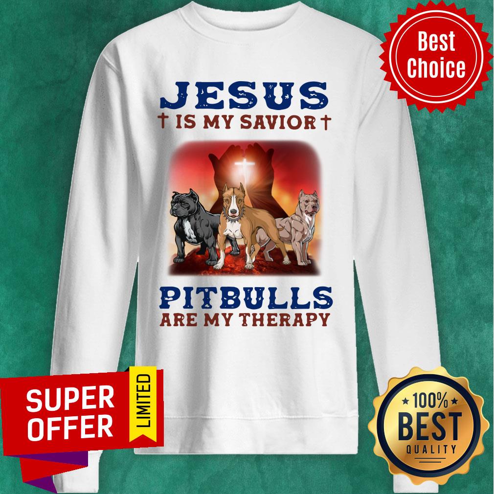 Pitbulls Are My Therapy Jesus Shirt