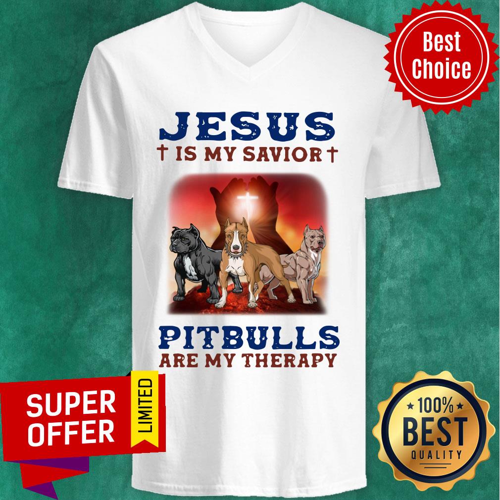 Pitbulls Are My Therapy Jesus Shirt