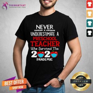 Funny Never Underestimate A Preschool Teacher Teacher Who Survived The 2020 Pandemic Shirt