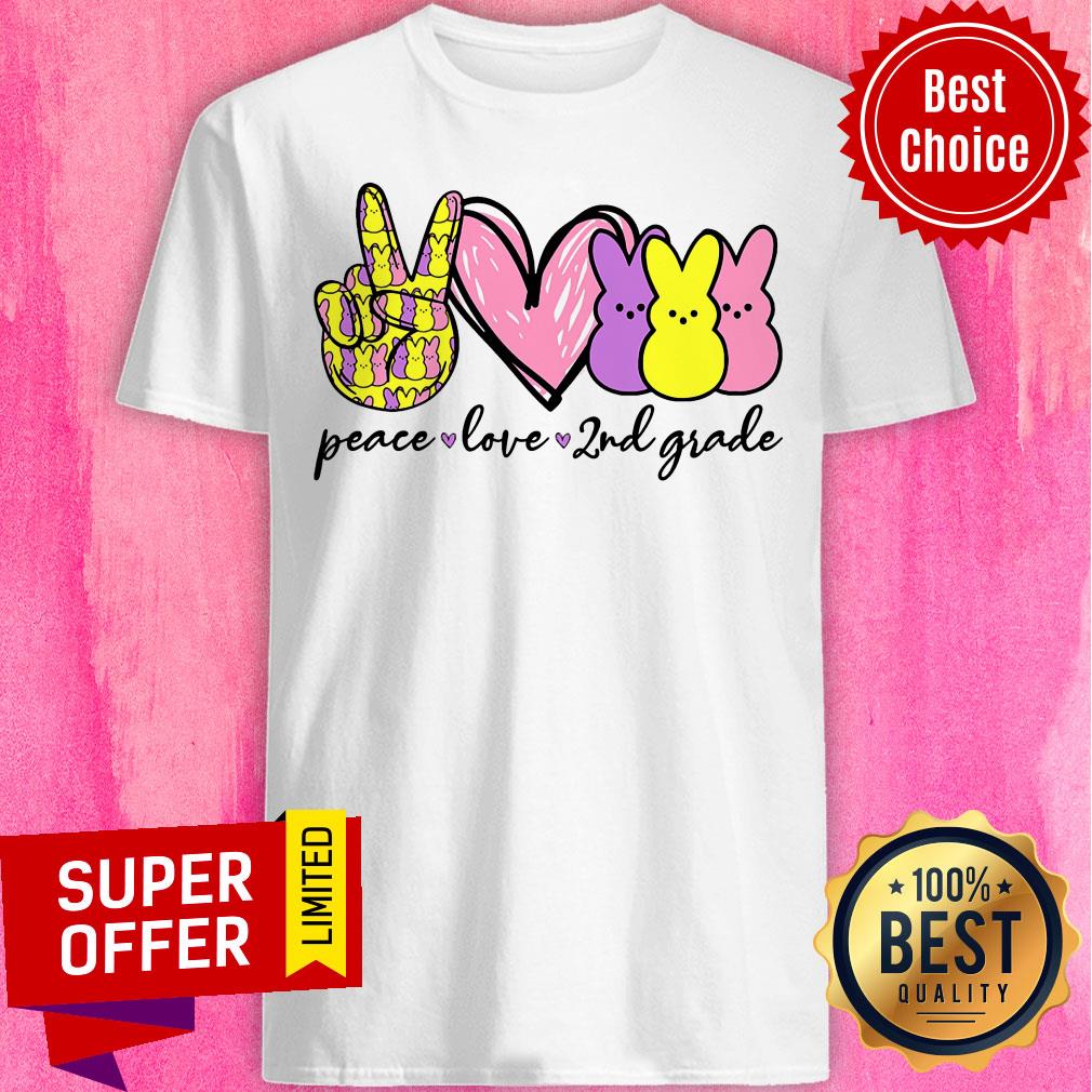 Premium 2nd Grade Teacher Peace Love Shirt
