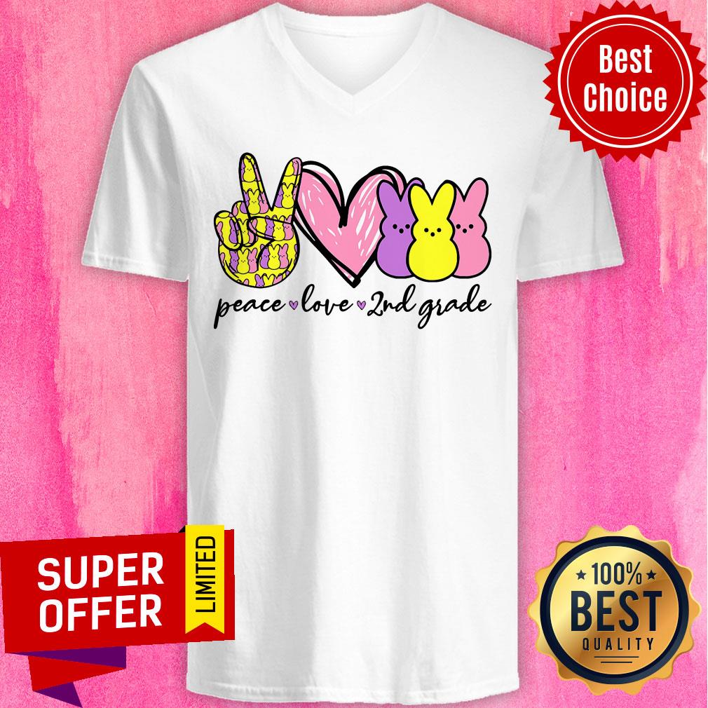 Premium 2nd Grade Teacher Peace Love Shirt
