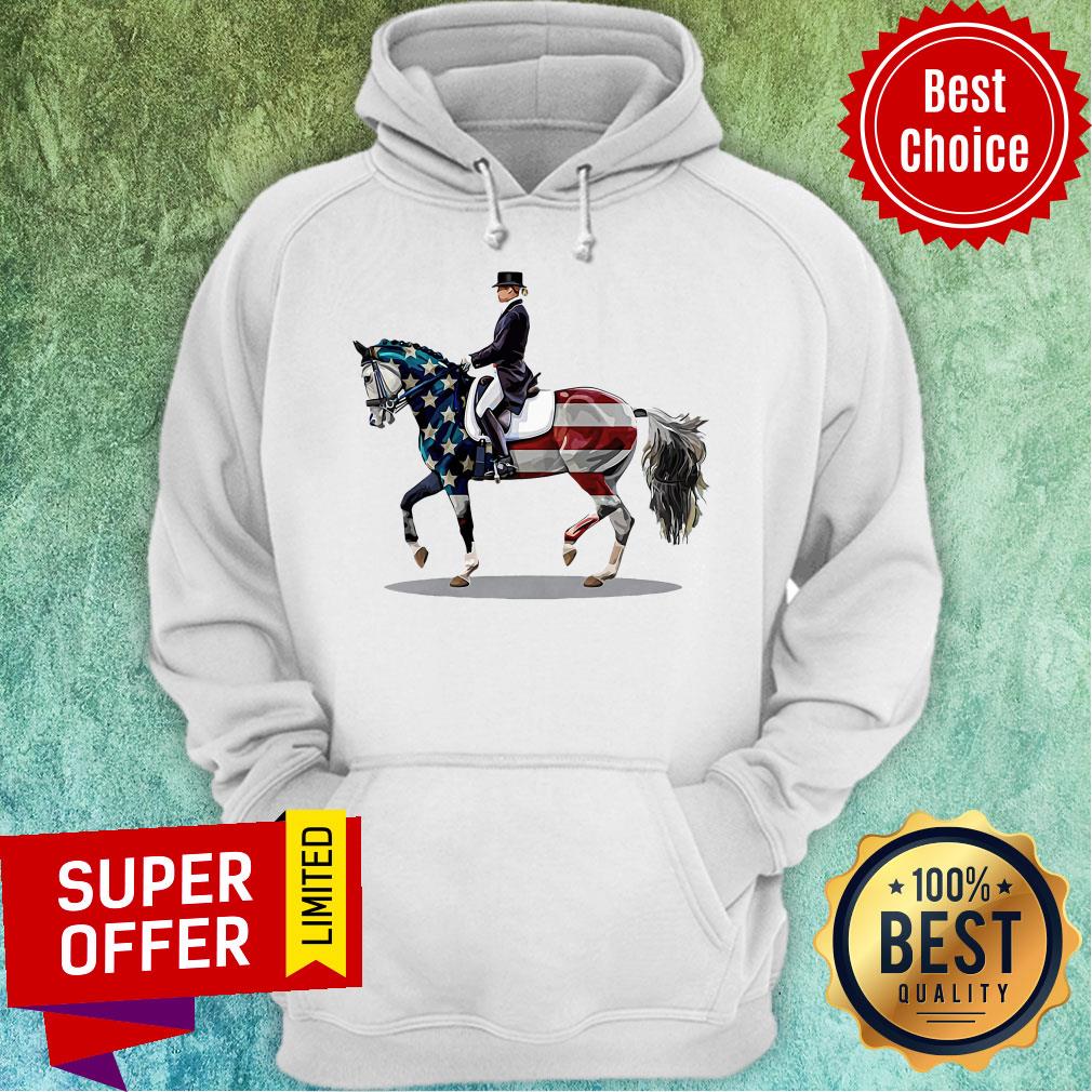 Premium American FLag Dressage Horse Shirt
