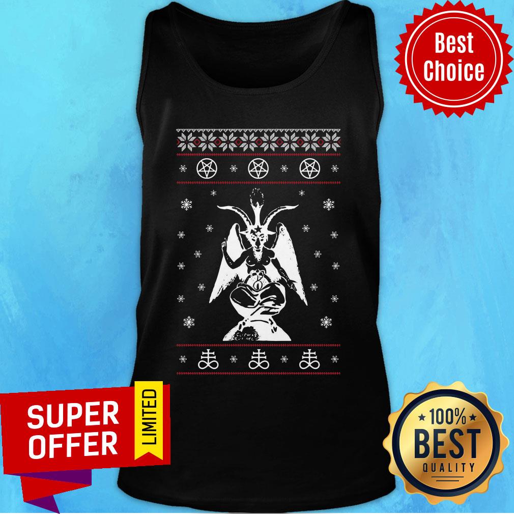 Premium Baphomet satan Ugly Christmas Shirt