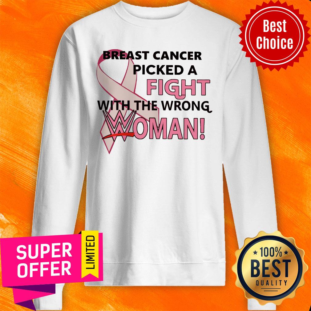 Premium Breast Cancer Picked A Fight With The Wrong Woman Shirt
