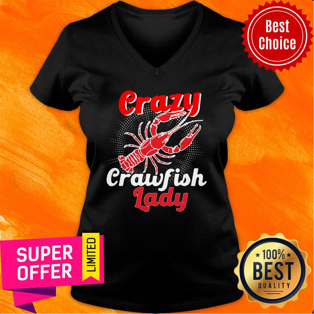 Premium Crazy Crawfish Lady Mothers Shirt
