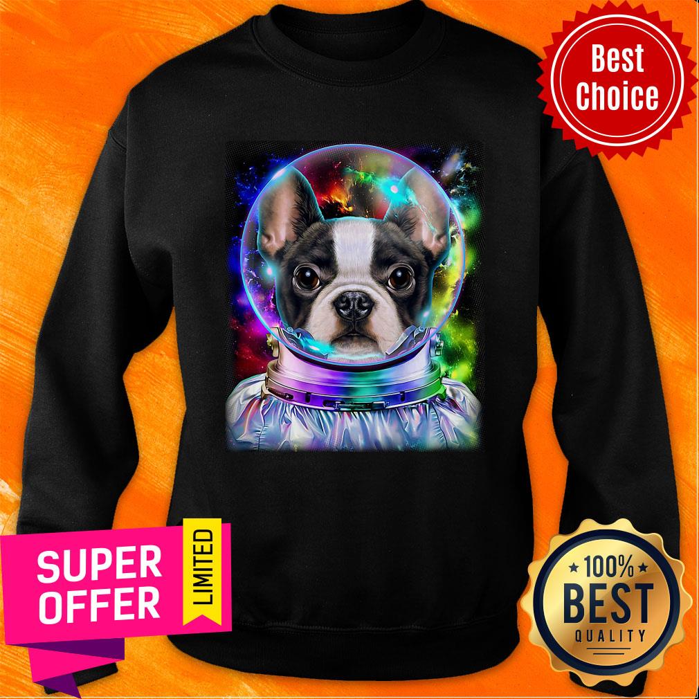 Premium Cute French Bulldog As Astronaut Exploring Space A Shirt
