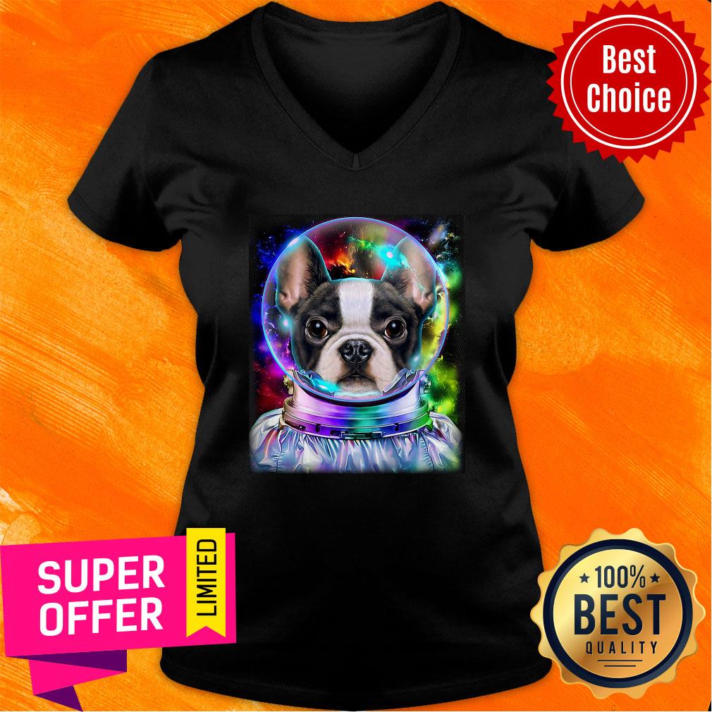 Premium Cute French Bulldog As Astronaut Exploring Space A Shirt