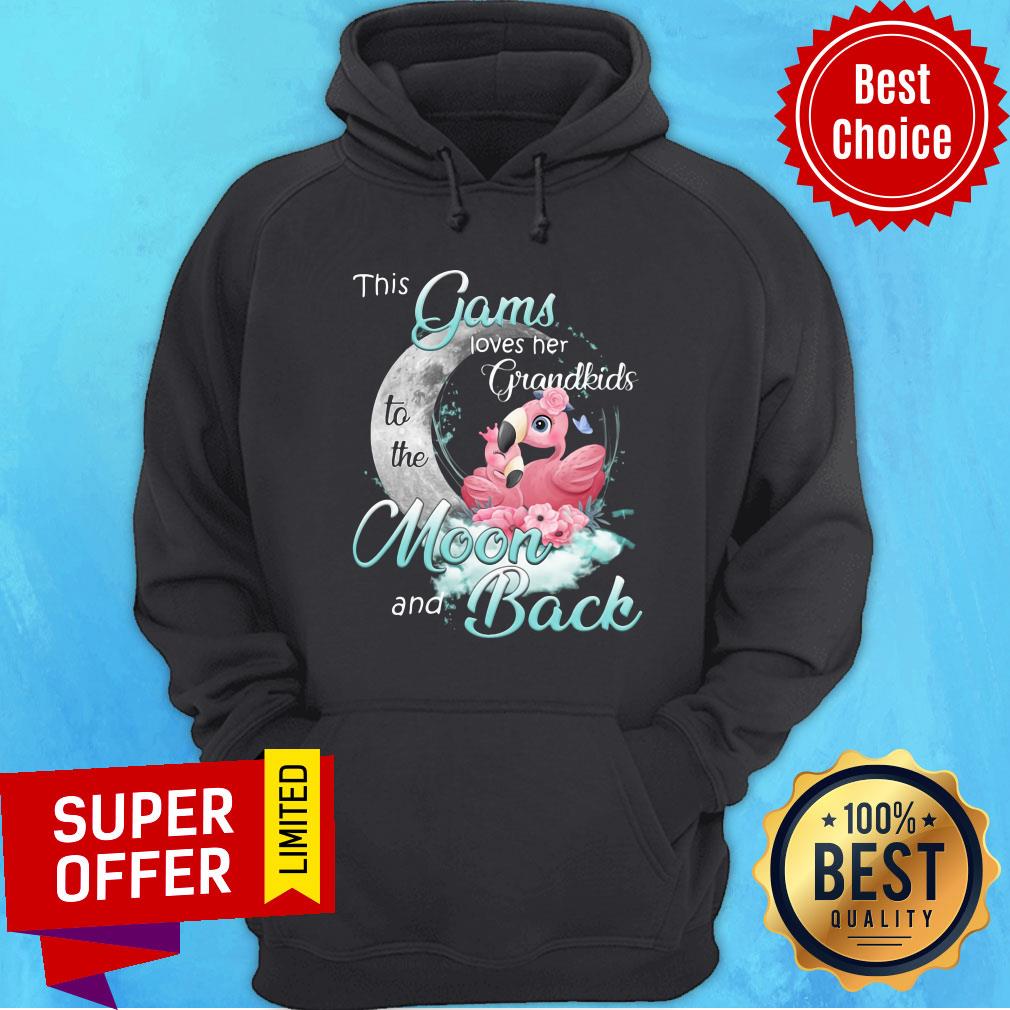 Premium Flamingo This Gams Loves Her Grandkids To The Moon And Back Shirt