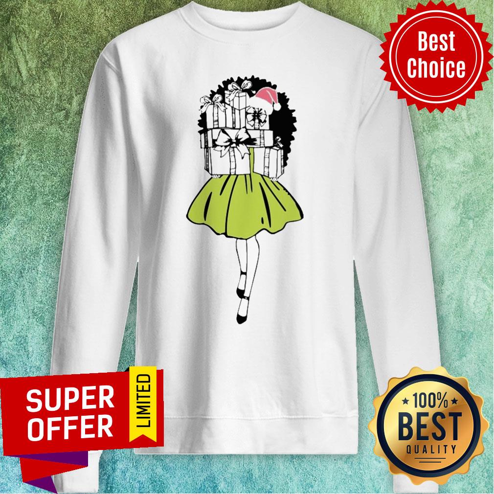 Premium Girl Hug Gift Box Merry Christmas Shirt