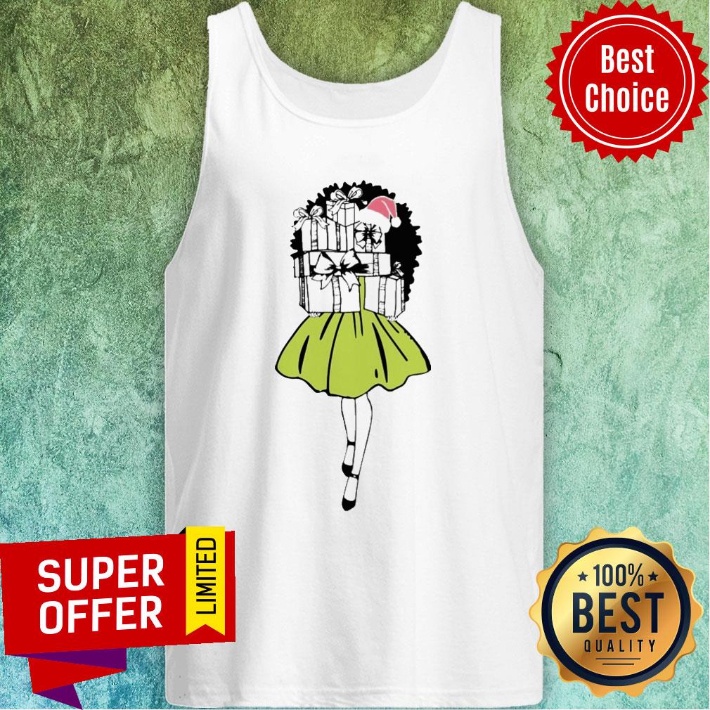 Premium Girl Hug Gift Box Merry Christmas Shirt