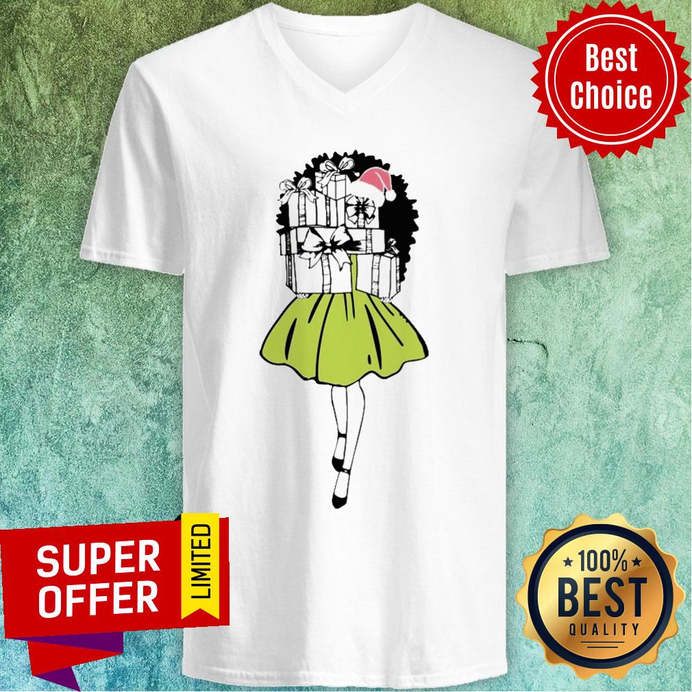 Premium Girl Hug Gift Box Merry Christmas Shirt