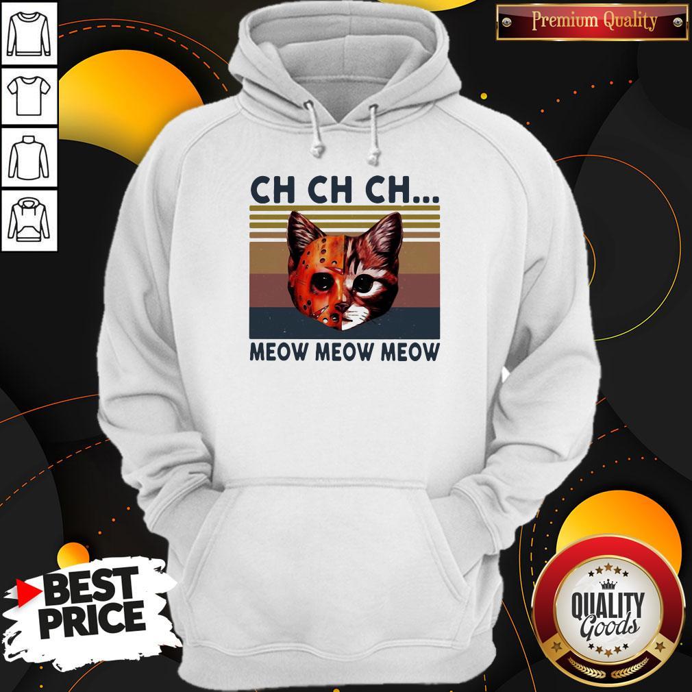Premium Jason Voorhees Cat Ch Ch Ch Meow Meow Meow Vintage Retro Shirt