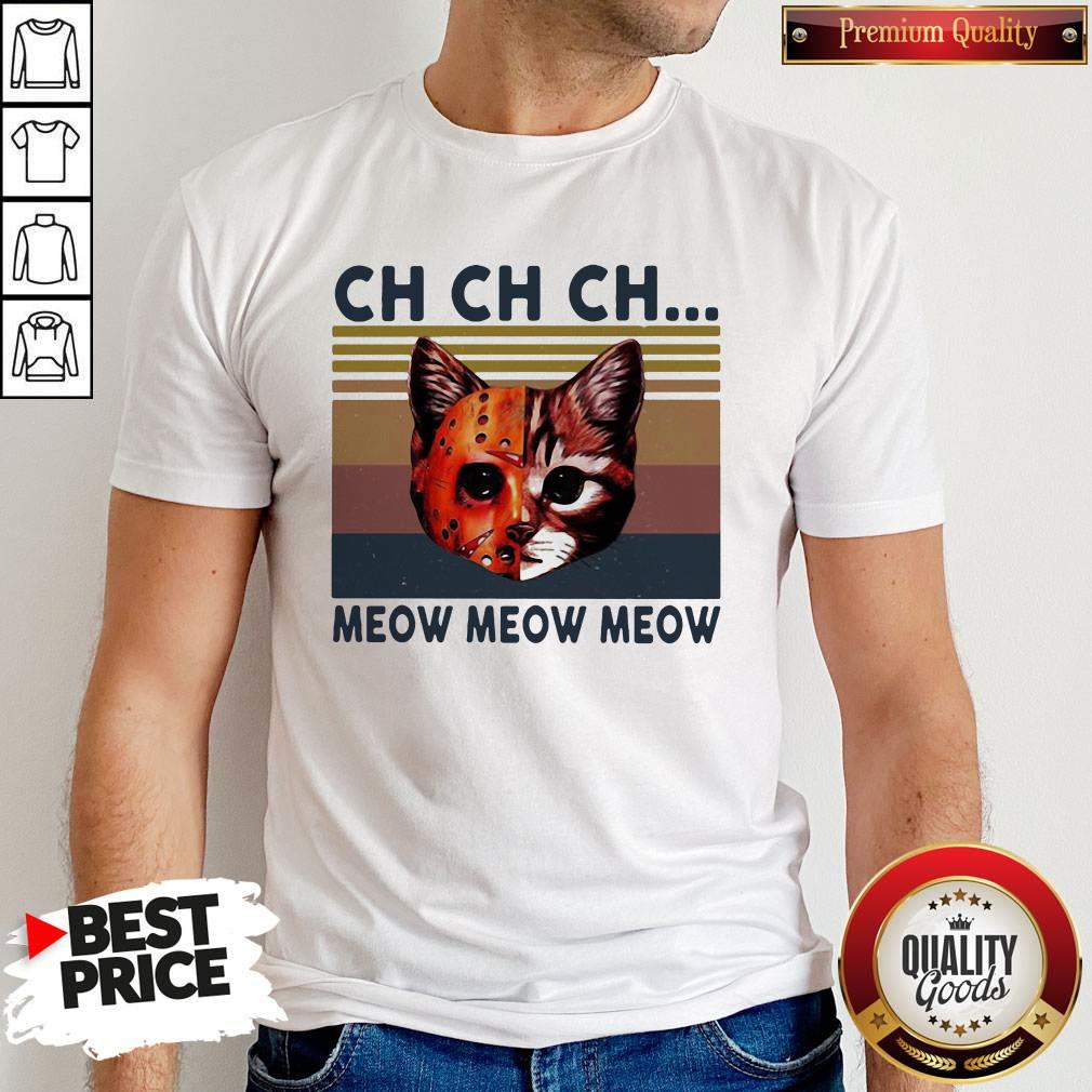 Premium Jason Voorhees Cat Ch Ch Ch Meow Meow Meow Vintage Retro Shirt