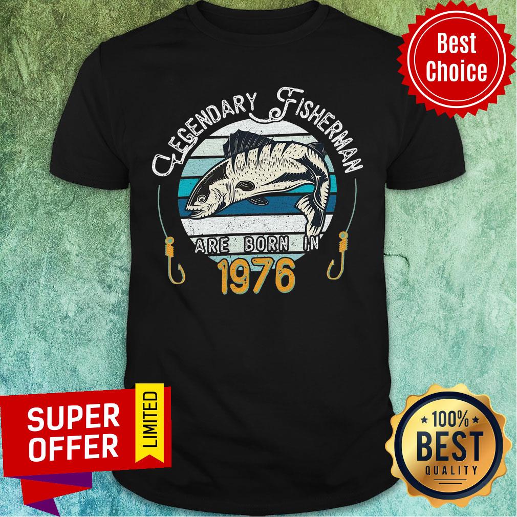 Premium Legendary FisherMan Are Born In 1976 Vintage Shirt