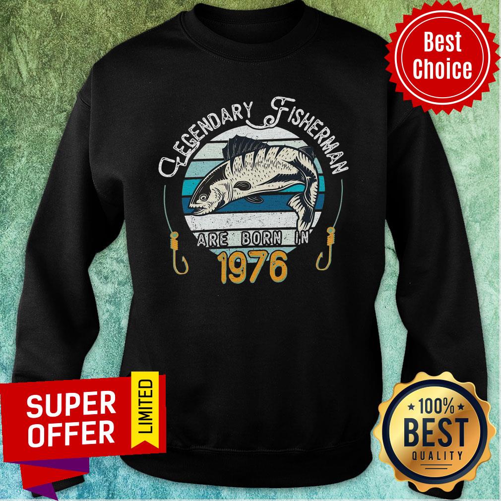 Premium Legendary FisherMan Are Born In 1976 Vintage Shirt