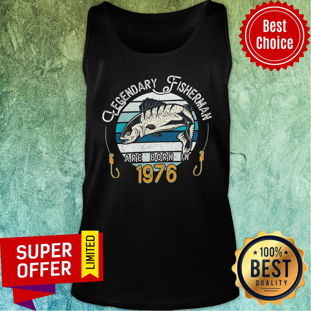 Premium Legendary FisherMan Are Born In 1976 Vintage Shirt