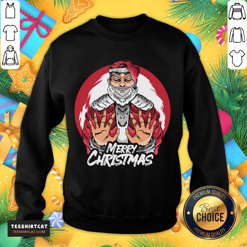 Premium Merry Christmas Santa Claus With White Beard Christmas T-Shirt