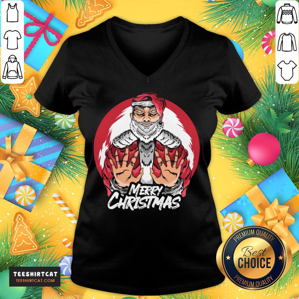 Premium Merry Christmas Santa Claus With White Beard Christmas T-Shirt