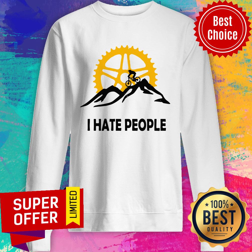 Premium Mountain Biking I Hate People Shirt