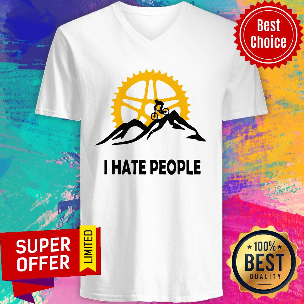 Premium Mountain Biking I Hate People Shirt