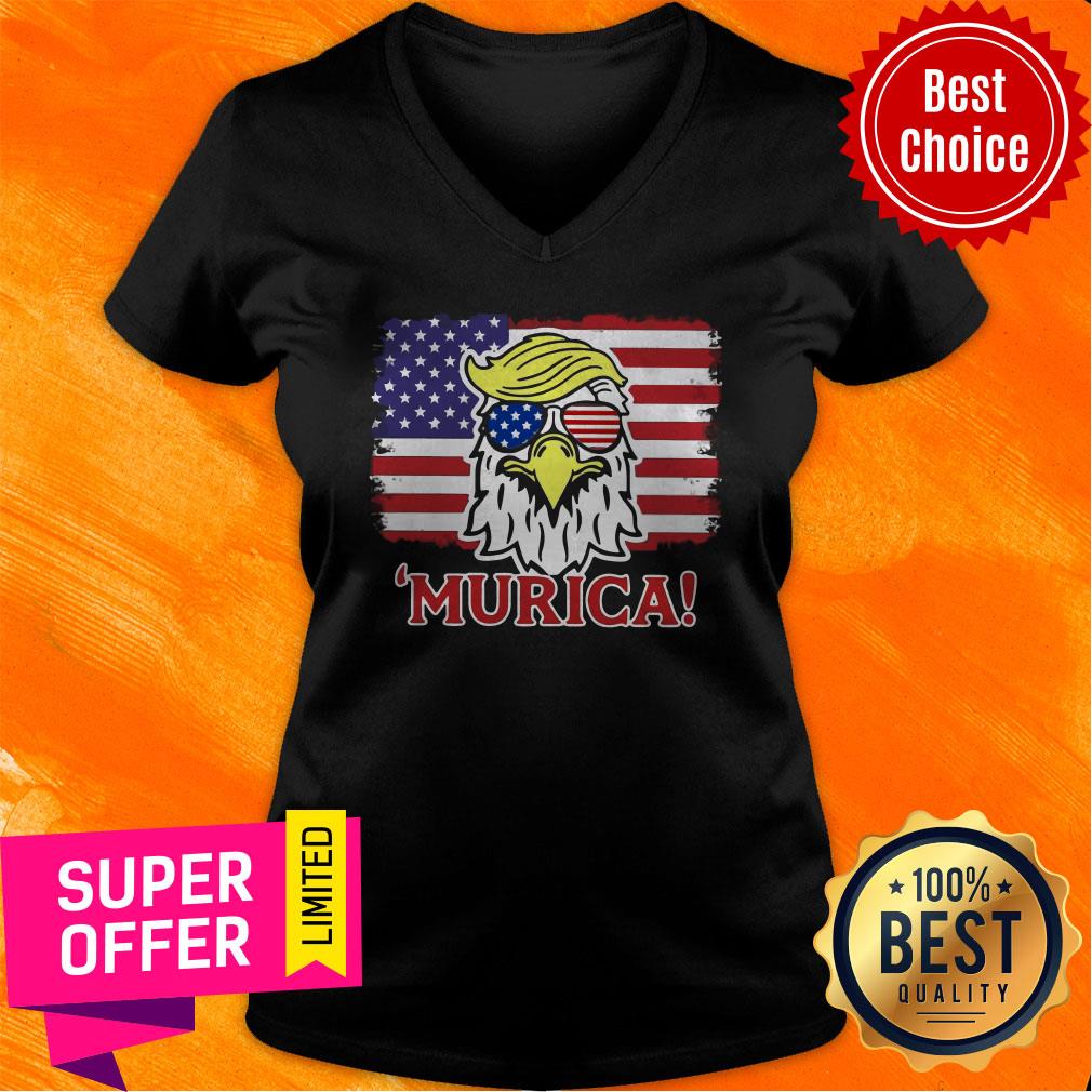 Premium Murica Trump Eagle American Flag 4th July Shirt