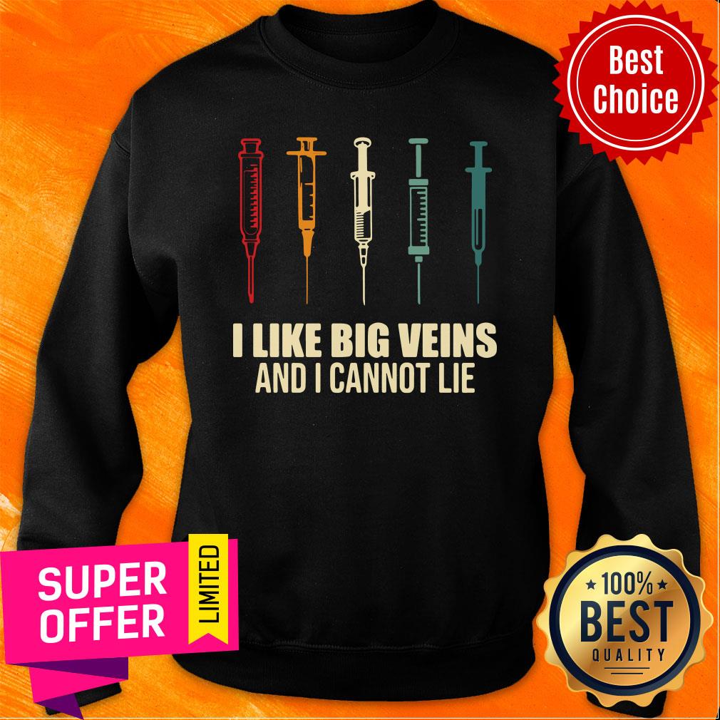 Premium Needle I Like Big Veins And I Cannot Lie Vintage Retro Shirt